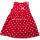 girls red dots princess dress with bowknots